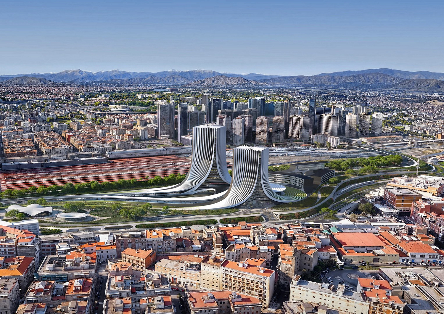 Zaha Hadid Architects проектирует соединённые башни для генерального плана Неаполя